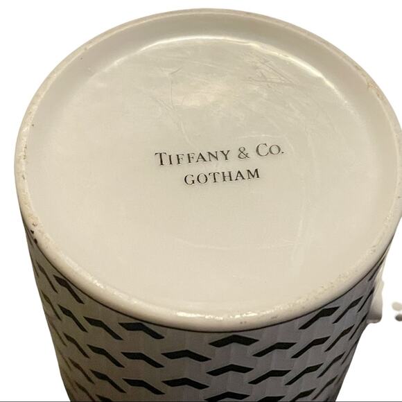 Tiffany & Co Gotham Chevron Print Vintage Mug Set of 4 - Picture 6 of 6
